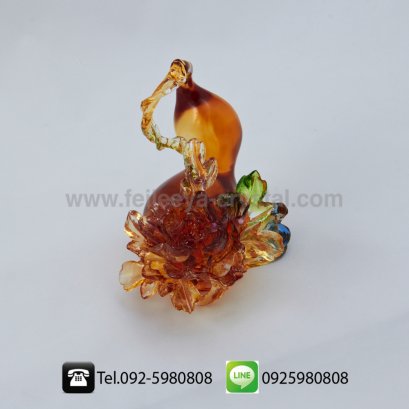 น้ำเต้าและดอกโบตั๋น หลิวหลีคริสตัล